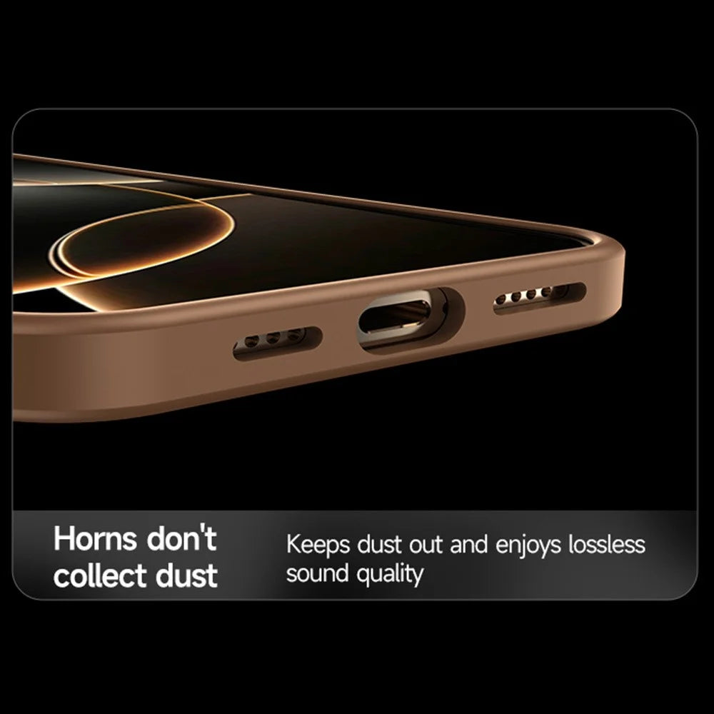 SULADA For iPhone 16 Plus Case Compatible with MagSafe Ultra-Thin PC+TPU Phone Cover - Gold - 5