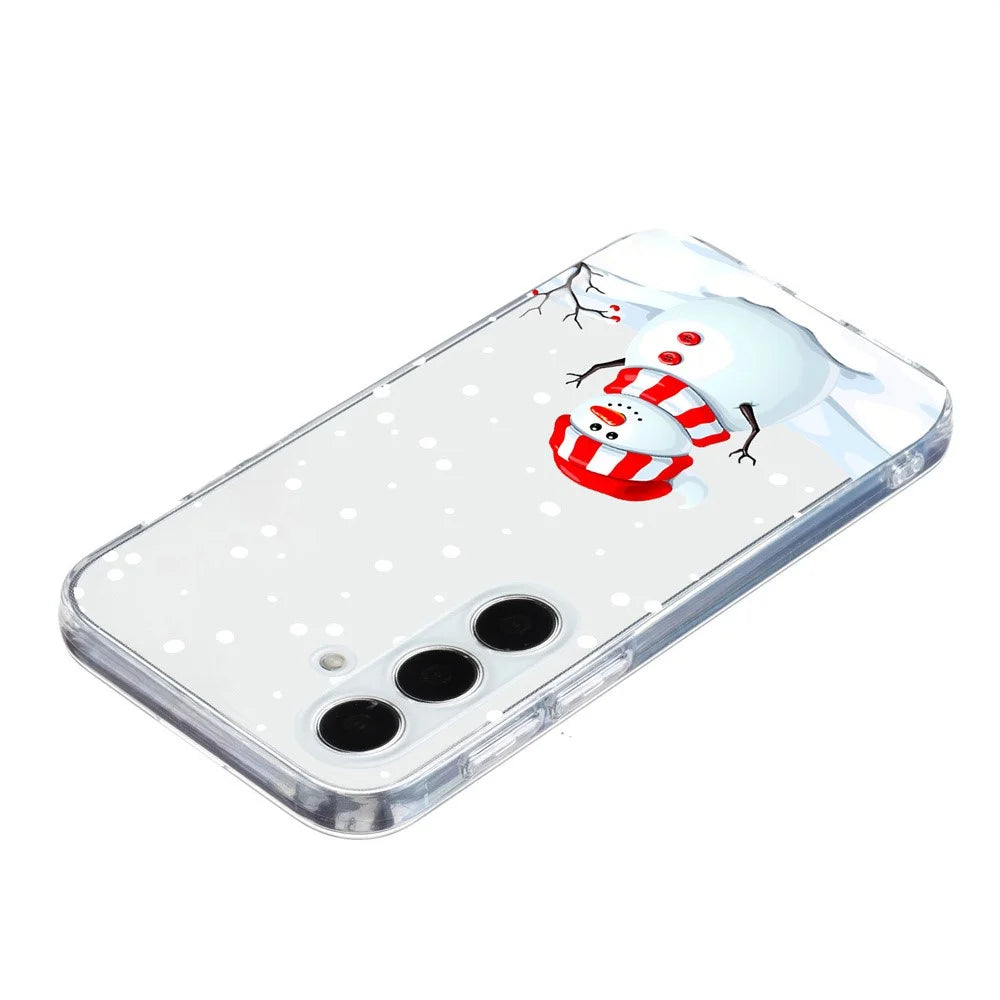 For Samsung Galaxy S25+ / S24+ Case Christmas Pattern Print Soft TPU Phone Protector - Snowman - 2