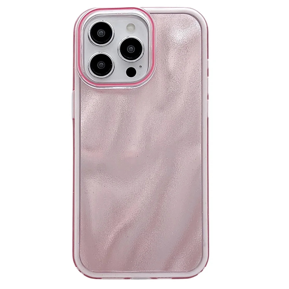 For iPhone 16 Pro Case Quicksand Glitter TPU+PC Shockproof Phone Cover - Pink - 1