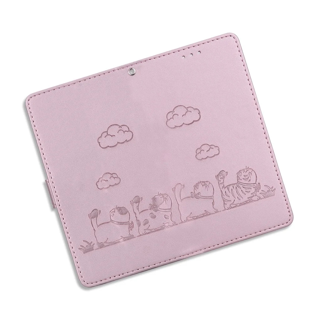 For Samsung Galaxy S25+ Case RFID Blocking Kitten Pattern TPU+PU Leather Phone Cover - Pink - 5