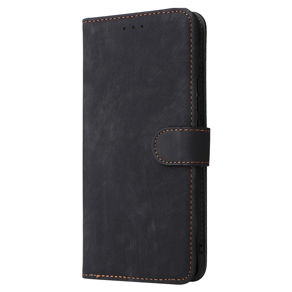 For HMD Skyline Wallet Case RFID Blocking PU Leather Cover Stand View - Black - 6