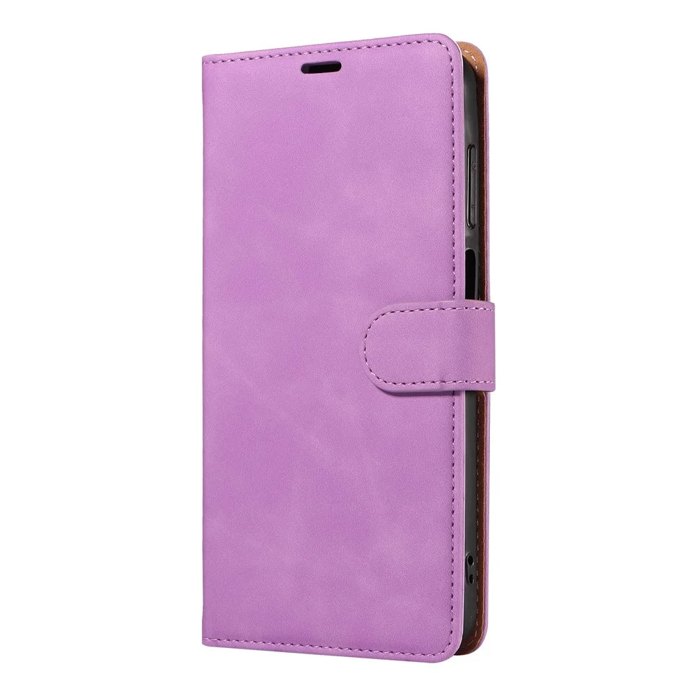 For Samsung Galaxy A15 4G / 5G Case with Thickened Strap RFID Blocking Wallet Stand Leather Flip Phone Cover - Purple - 7