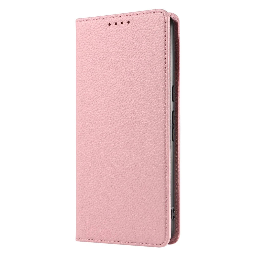 For Google Pixel 8 Pro Case RFID Blocking Strong Magnetic Leather Wallet Phone Cover - Pink - 7