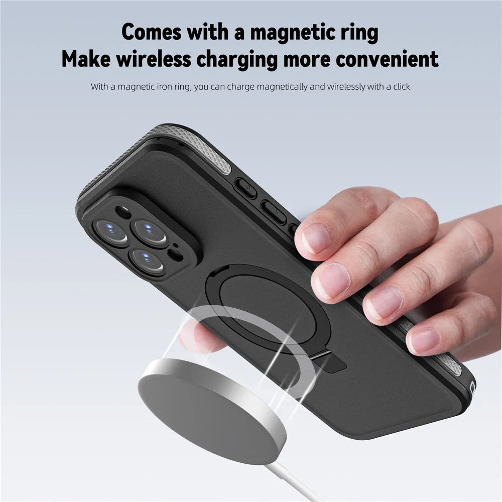 REDPEPPER IP68 Waterproof Case For iPhone 16 Pro Max Phone Back Cover Kickstand Compatible with MagSafe - 4