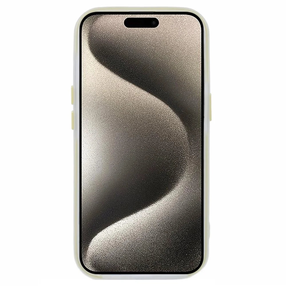 For iPhone 15 Case Detachable TPU Shockproof Phone Cover - Yellow - 2