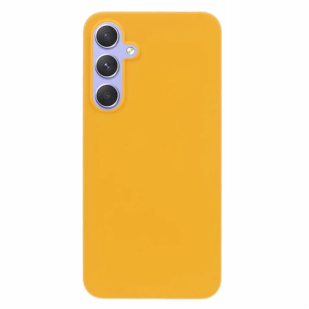 For Samsung Galaxy S25 Case Hard PC Frosted Minimalist Phone Cover - Yellow - 1