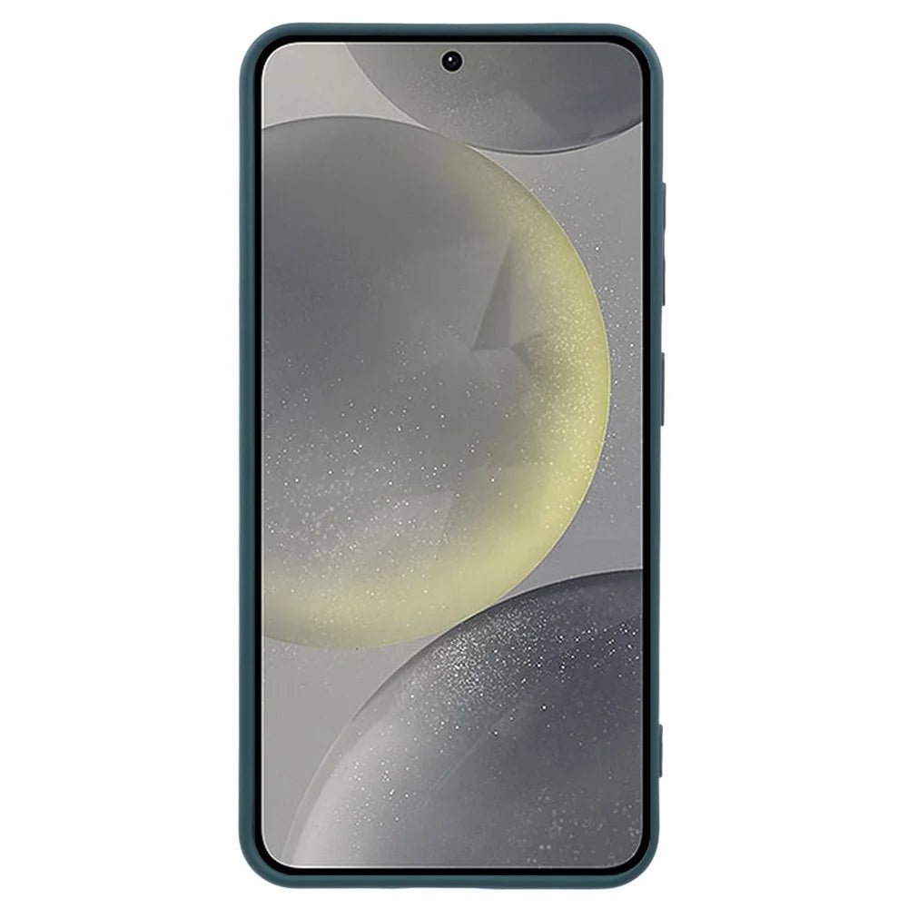 For Samsung Galaxy S25+ Case TPU Back Soft Anti-Scratch Fiber Lining Phone Cover - Army Green - 2