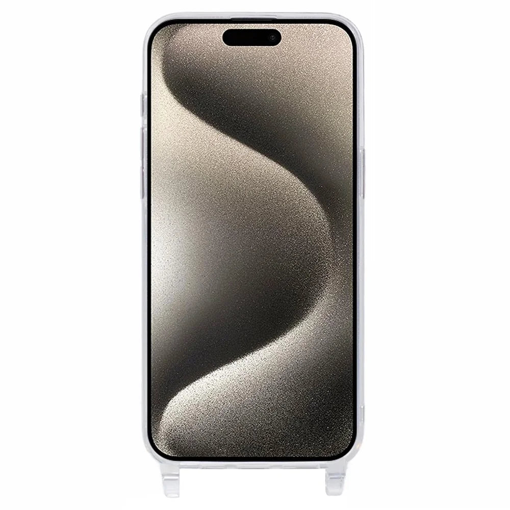 For iPhone 14 Case TPU 1.8mm Clear Phone Cover with Lanyard Holes - 2