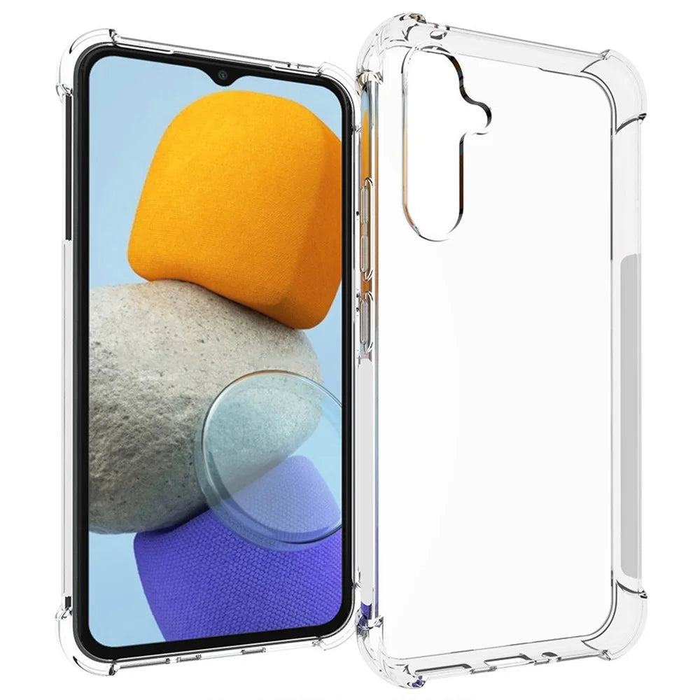 WANLONFENG WL Series for Samsung Galaxy A54 5G Case 2.0mm Clear TPU Cover with Tempered Glass Film (Big Lens Hole) - 2