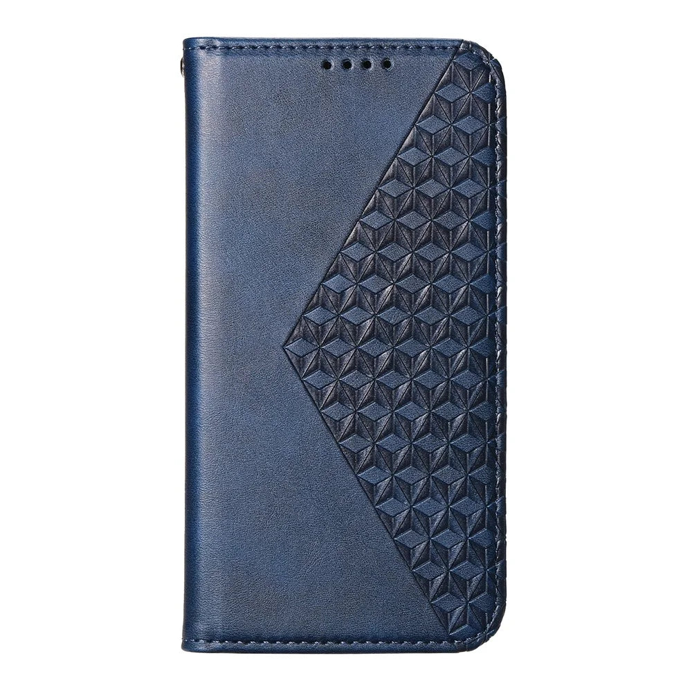 For Samsung Galaxy S25+ Case Calf Texture PU Leather Phone Cover with Wallet - Blue - 7