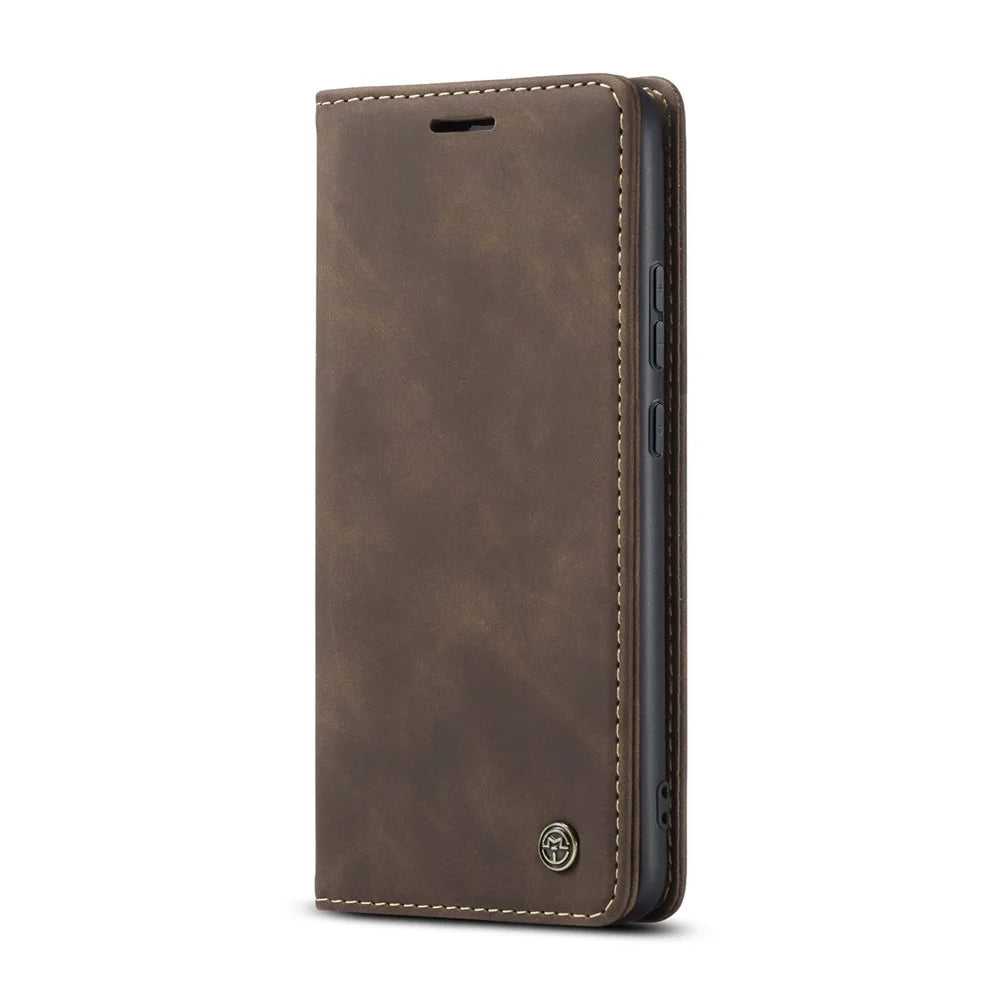 CASEME For Realme 10 Pro+ 5G Case  013 Series Card Holder Stand Leather Phone Cover - Coffee - 2