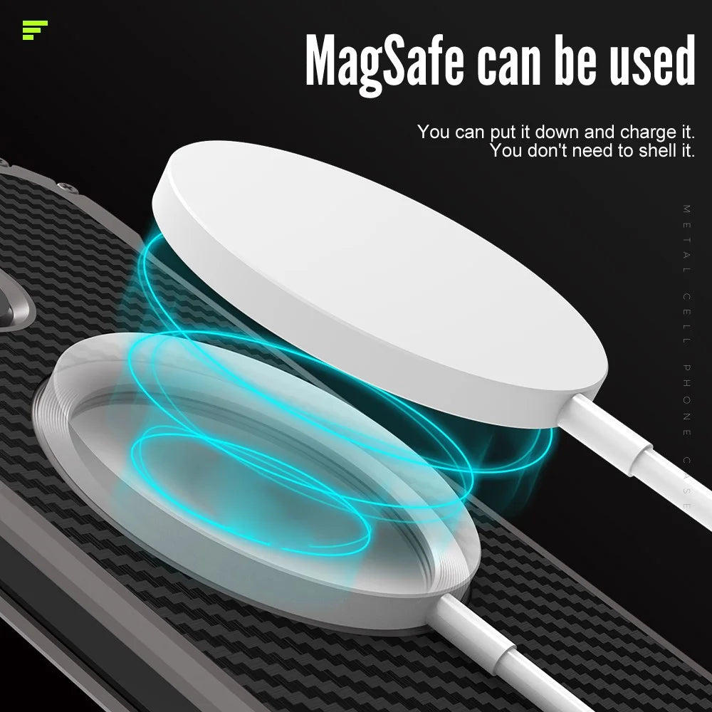 R-JUST RJ-51 For iPhone 16 Pro Max Case Compatible with MagSafe PC + Aluminum Alloy Hollow Cover - 2