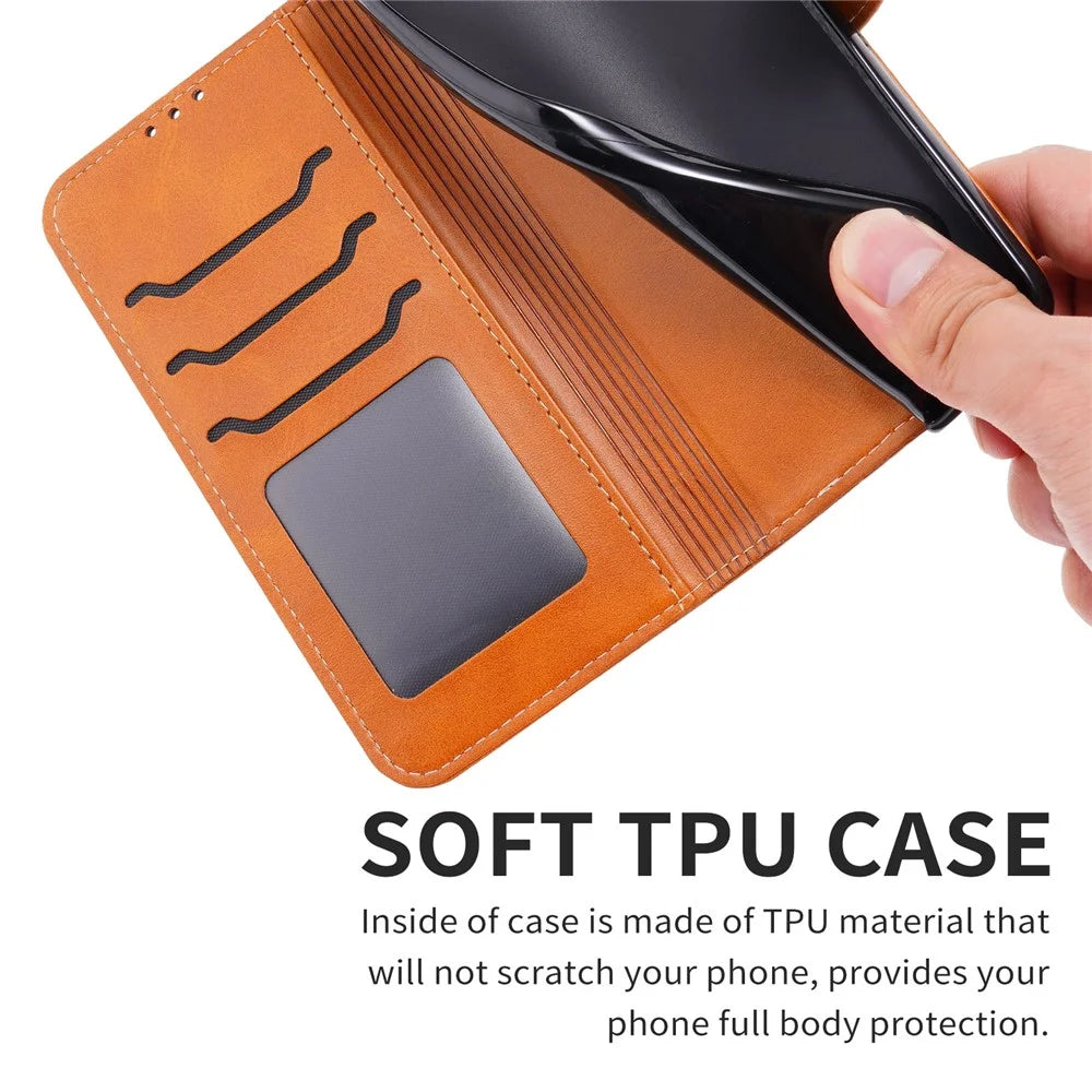 For Sony Xperia 5 IV 5G Case Happy Cat Pattern Imprinted Leather Wallet Phone Cover - Yellow - 5