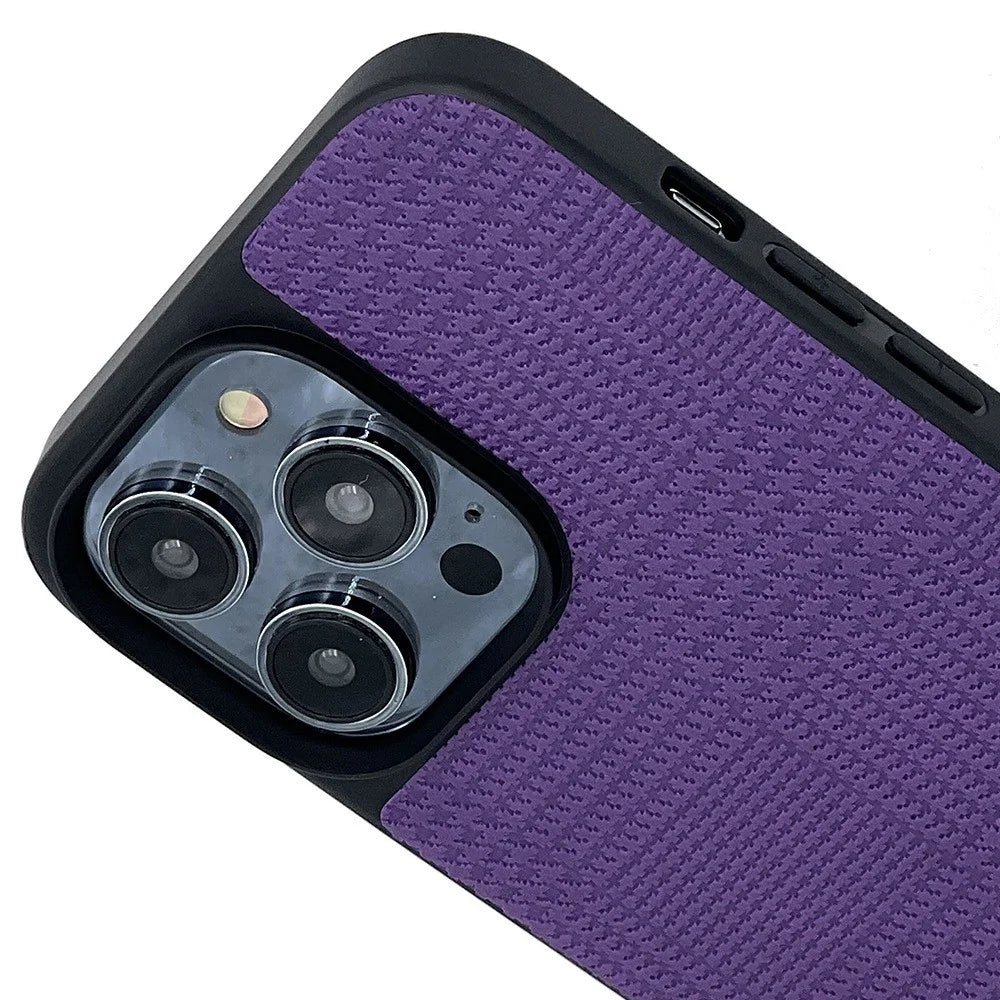VILI TH Series Anti-Fall Phone Case for iPhone 14 Pro Max Shockproof Case PU Leather Coated Protective TPU Cover - Purple - 2