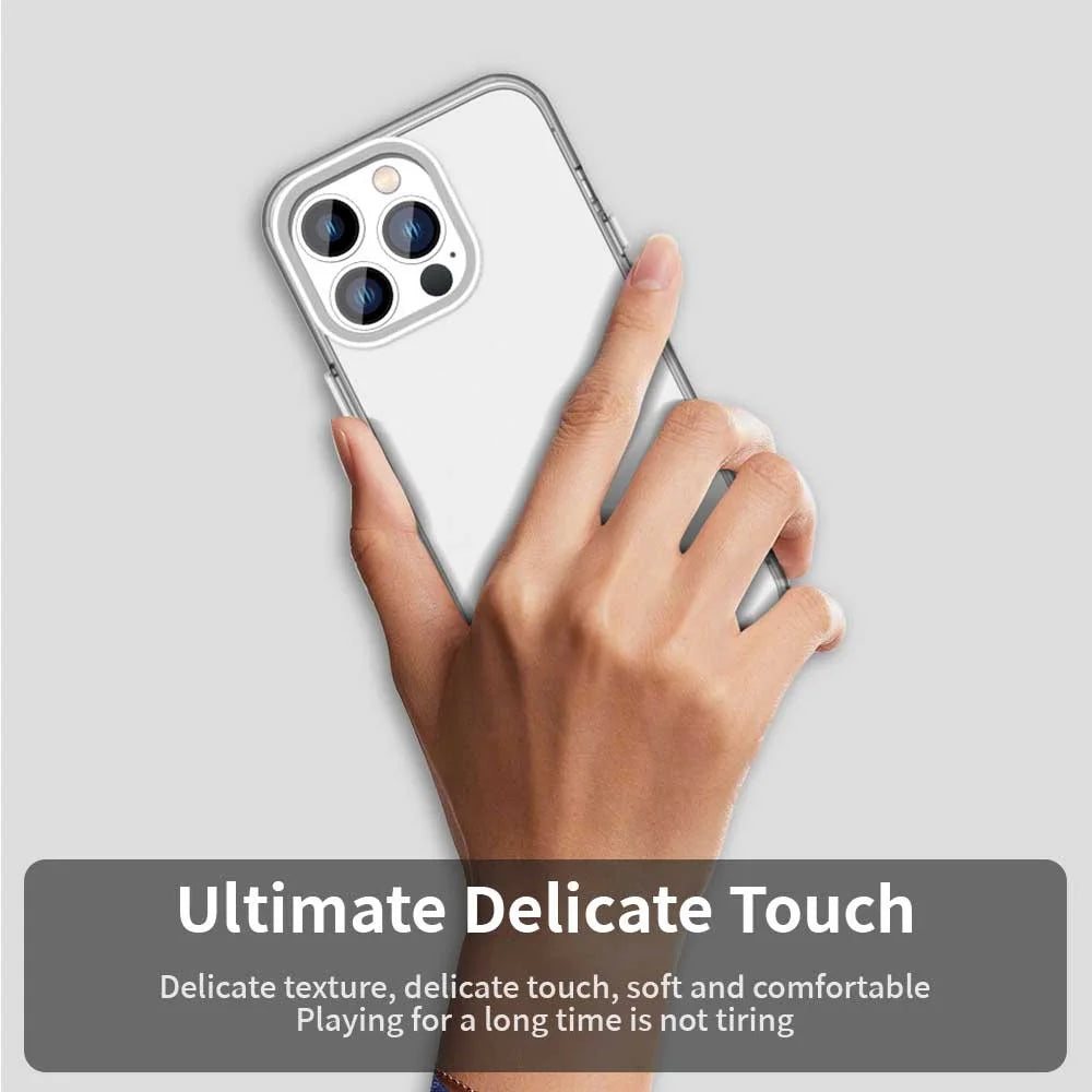 For iPhone 14 Pro Case PC+TPU+PET Matte Anti-Drop Phone Back Cover - White - 6