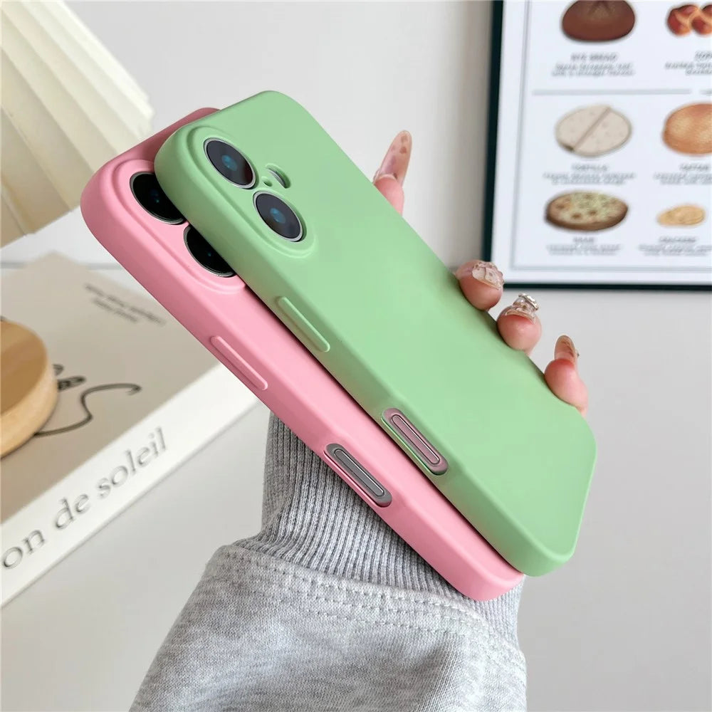 For iPhone 16 Plus Phone Back Case Scratch Resistant Silicone Mobile Cover - Black - 3