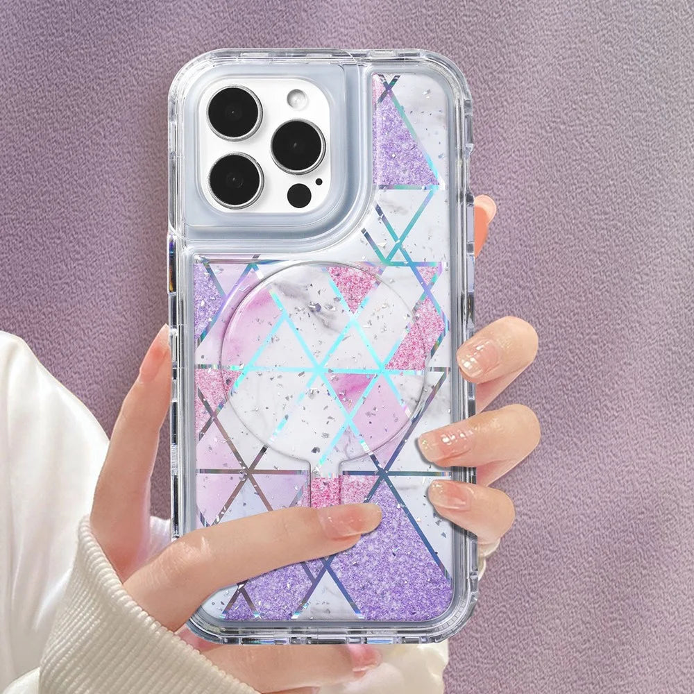 Bulk Purchasing For iPhone 15 Pro Max Case Compatible with MagSafe Electroplated PC+TPU Phone Cover - Style A - 2