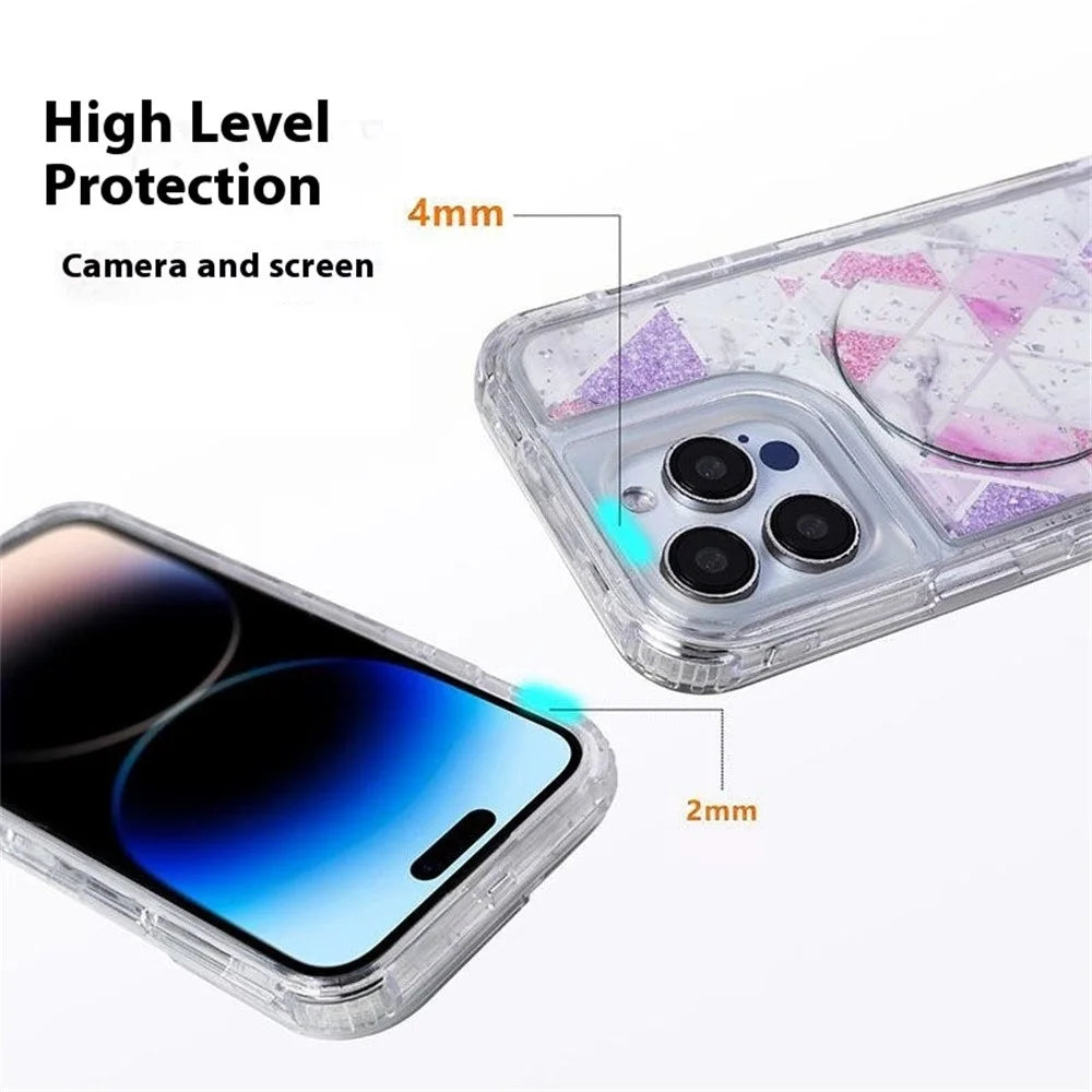 Bulk Purchasing For iPhone 15 Pro Max Case Compatible with MagSafe Electroplated PC+TPU Phone Cover - Style A - 4