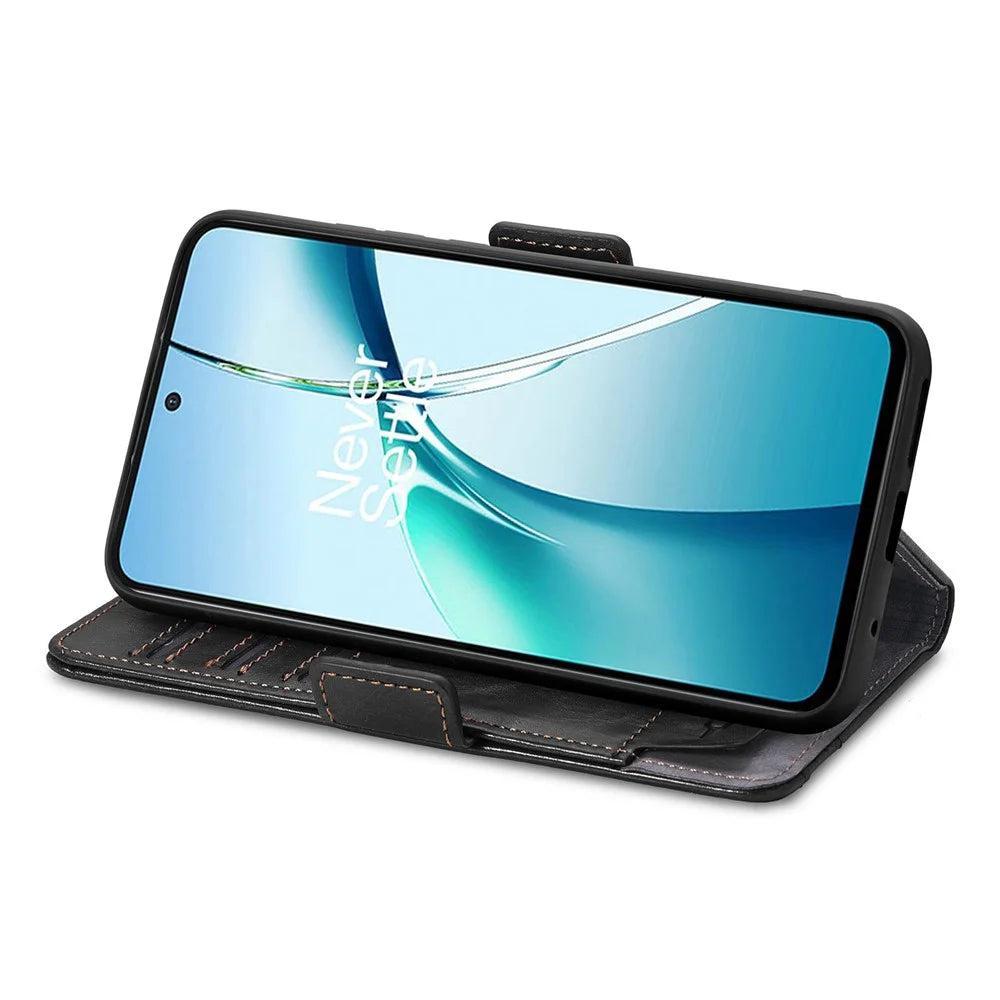 For TCL 50 5G Phone Cases CASENEO PU Leather Cover Stand with RFID Blocking Wallet - Black - 3