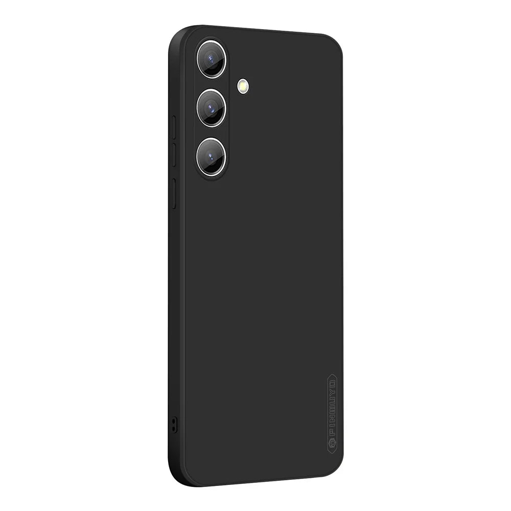 PINWUYO For Samsung Galaxy S25 Phone Case  Soft Matte TPU Mobile Back Cover - Black - 1