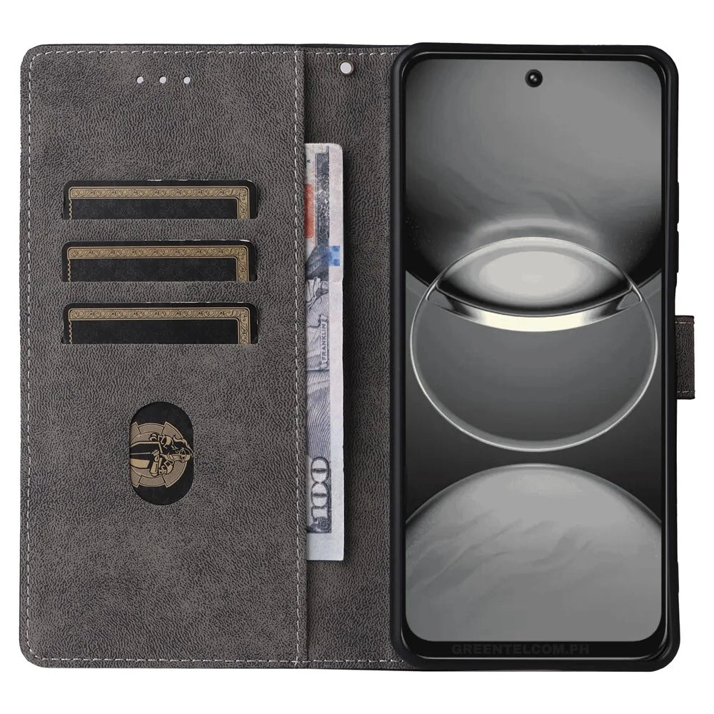 For TECNO Spark 30 4G KL6 Wallet Phone Case RFID Blocking PU Leather Flip Cover Stand View - Black - 2