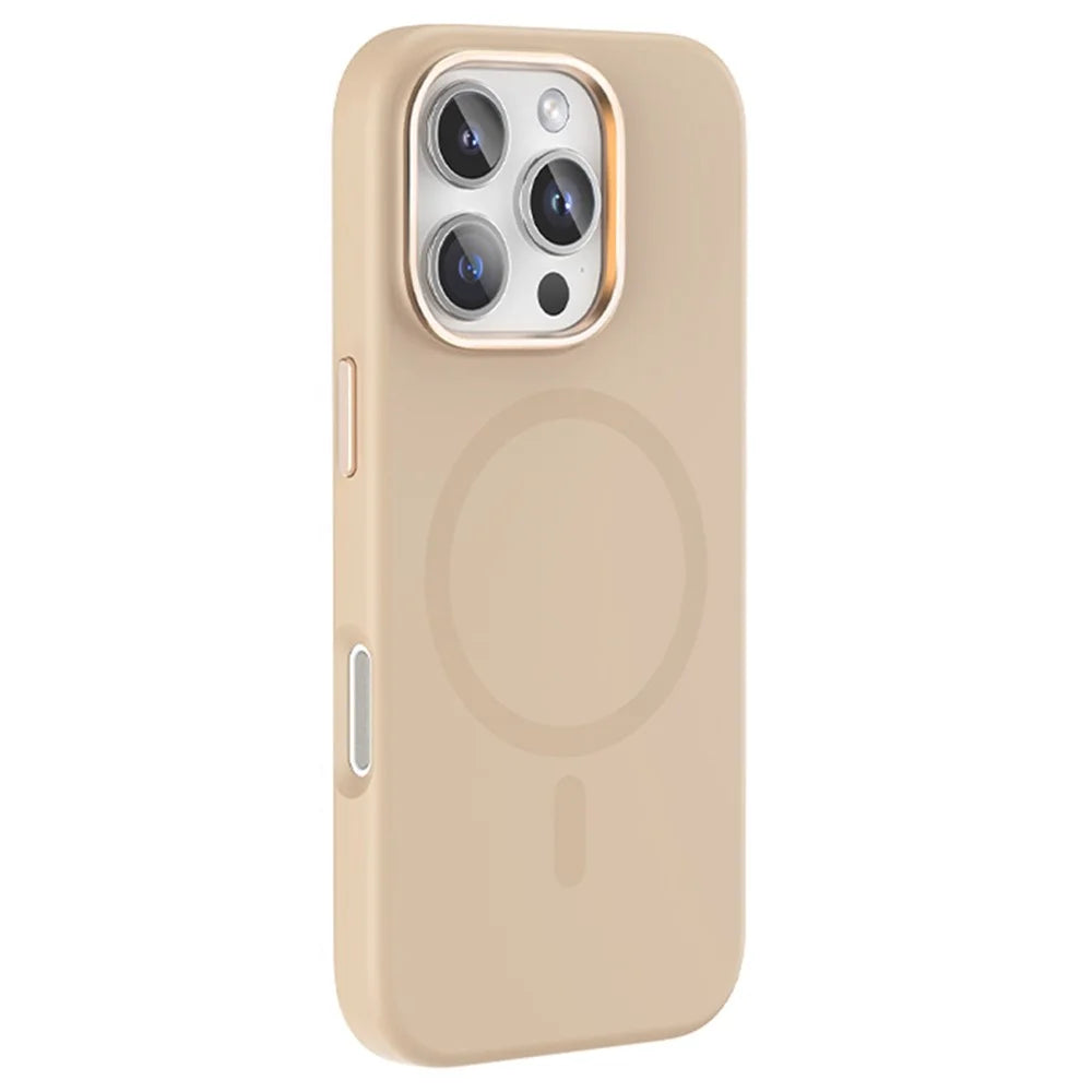 MUTURAL For iPhone 16 Pro Max Magnetic Case Compatible with MagSafe Liquid Silicone Back Cover - Desert Gold - 1