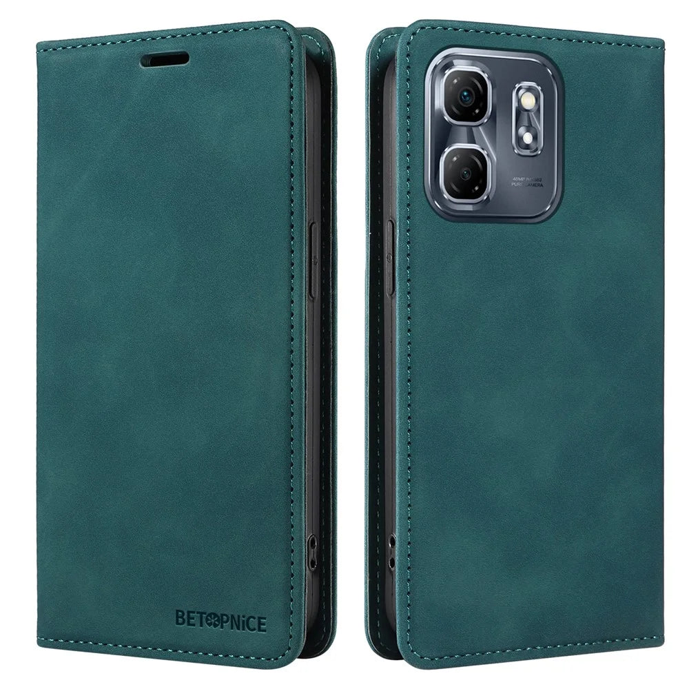 BETOPNICE 003 For Infinix Hot 50i 4G / Smart 9 4G Wallet Case Leather Phone Cover with Stand - Green - 1