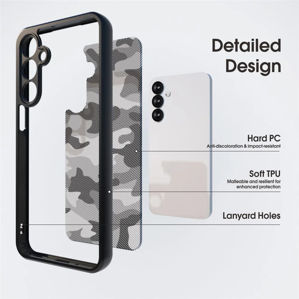 IBMRS For Samsung Galaxy A16 5G / 4G Case TPU + PC Heavy Duty Shockproof Phone Cover Camera Protection - Artistic Camouflage - 2