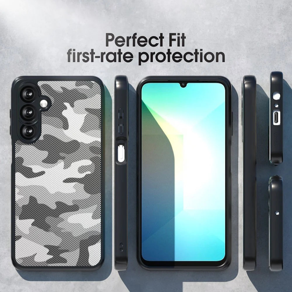 IBMRS For Samsung Galaxy A16 5G / 4G Case TPU + PC Heavy Duty Shockproof Phone Cover Camera Protection - Artistic Camouflage - 6