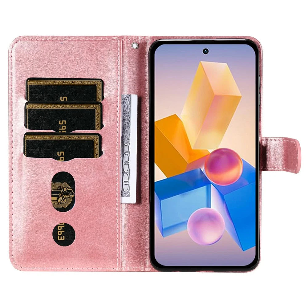 Zipper Wallet Case for Infinix Smart 8 Plus / Smart 8 Pro 4G / Smart 8 4G / Hot 40i / TECNO Spark 20 / Spark Go 2024 4G Leather Cover - Pink - 2
