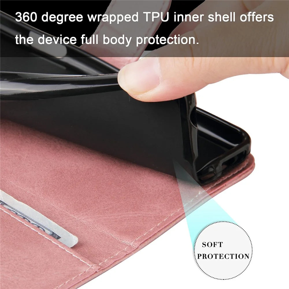 Zipper Wallet Case for Infinix Smart 8 Plus / Smart 8 Pro 4G / Smart 8 4G / Hot 40i / TECNO Spark 20 / Spark Go 2024 4G Leather Cover - Pink - 6