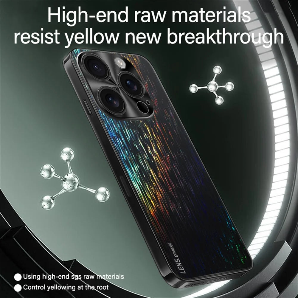 For iPhone 16 Pro Back Cover Dazzling Color Style Shockproof Phone Case - Black - 3