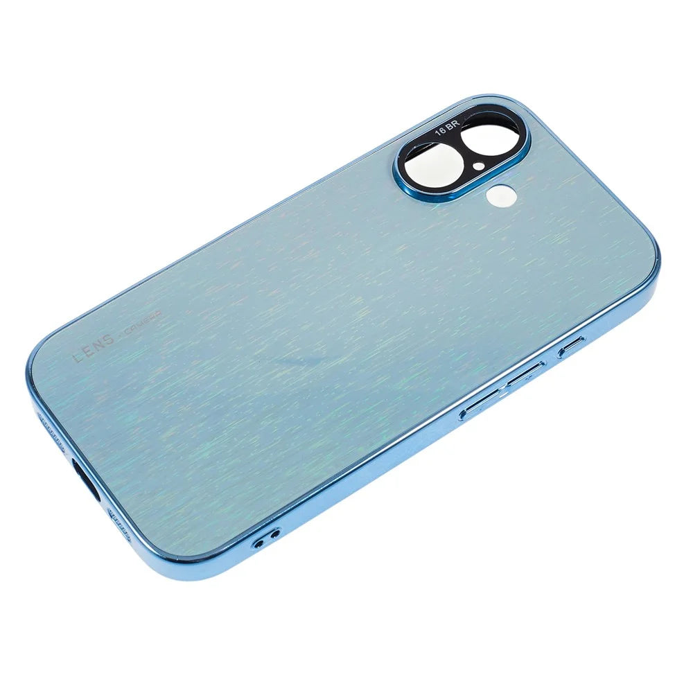 For iPhone 16 Plus Colorful Phone Case Ultra Slim Dropproof Hard PC Back Cover - Sky Blue - 3