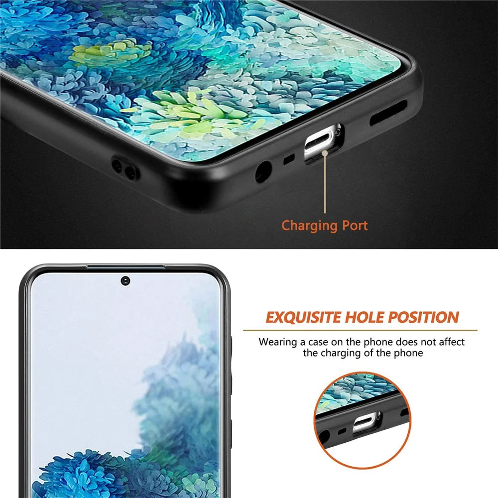 For Samsung Galaxy S25+ Case Carbon Fiber Texture PU+PC+TPU Phone Back Cover - Blue - 4