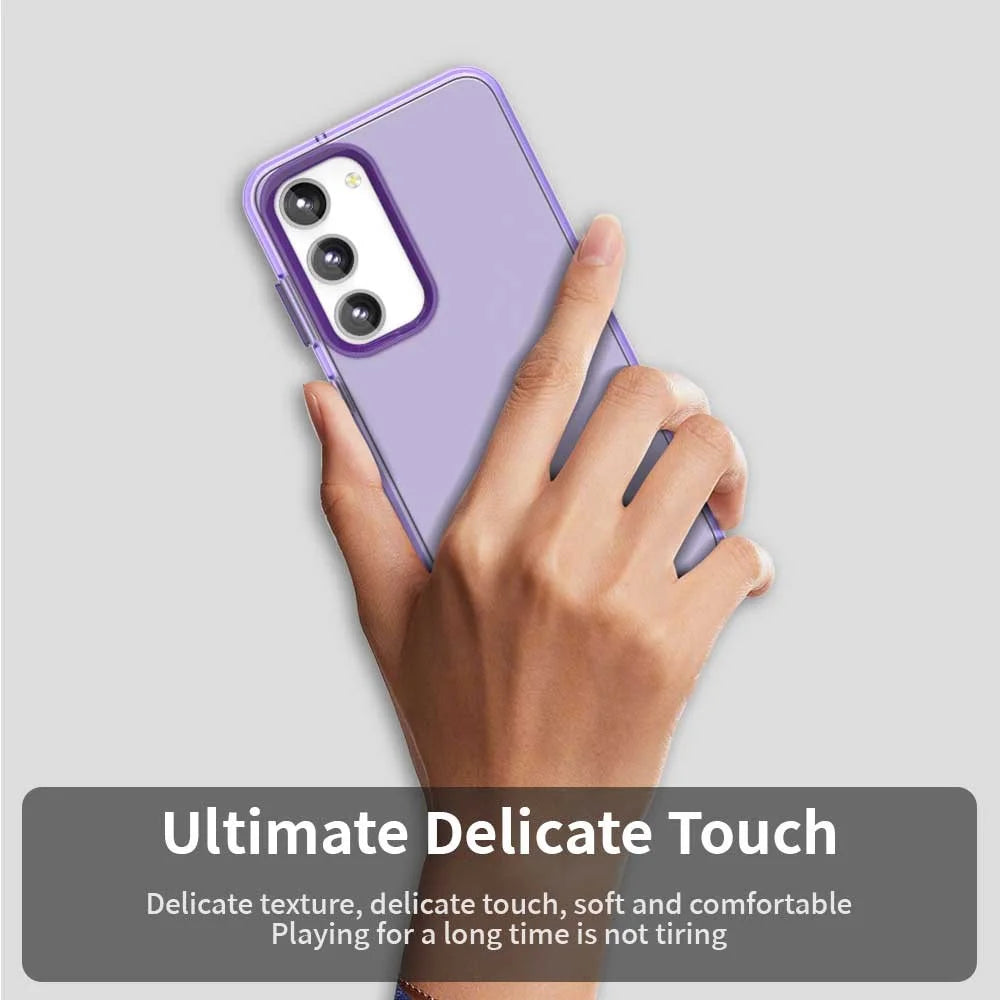 For Samsung Galaxy S23+ Case PC+TPU+PET Matte Anti-Drop Phone Back Cover - Purple - 5