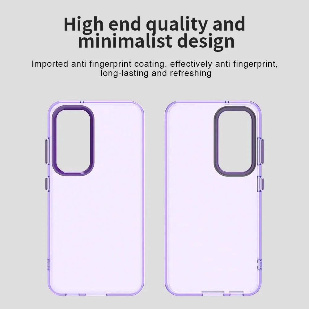 For Samsung Galaxy S23+ Case PC+TPU+PET Matte Anti-Drop Phone Back Cover - Purple - 6