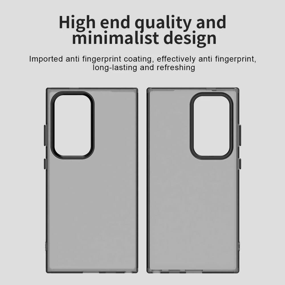 For Samsung Galaxy S24 Ultra Case PC+TPU+PET Matte Anti-Drop Phone Back Cover - Black - 6