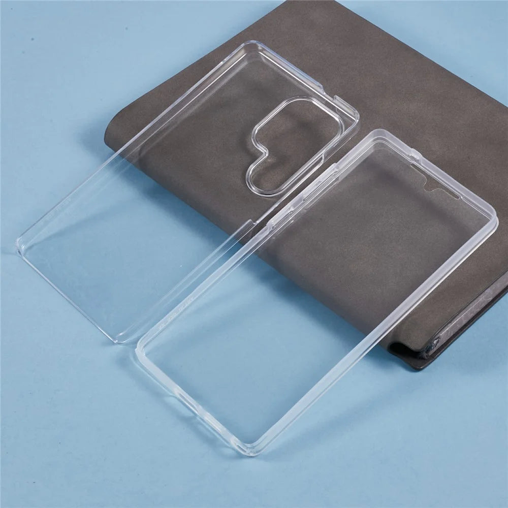 For Samsung Galaxy S25 Ultra Case TPU Frame Clear Acrylic Back Phone Cover with PET Film - 3
