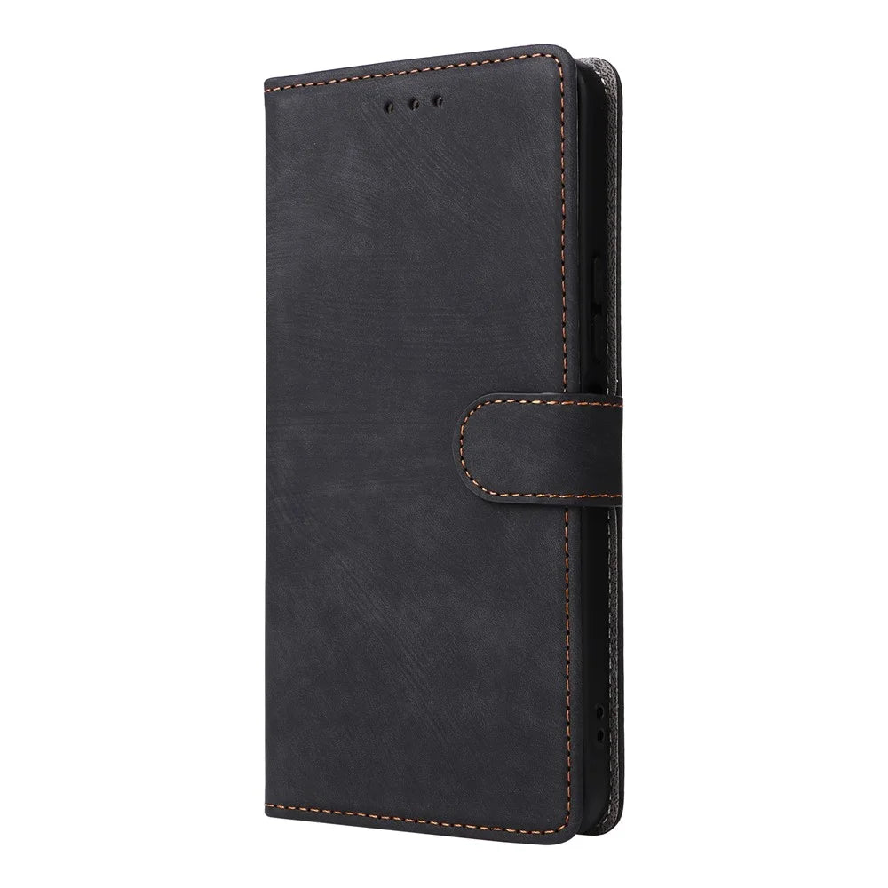 For vivo Y19s 4G / Y29 5G Wallet Case RFID Blocking PU Leather Cover Stand View - Black - 7