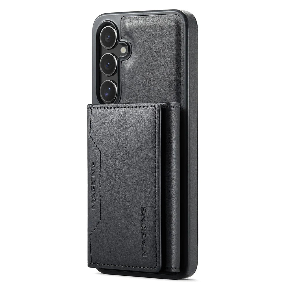 MAGKING K2 Series For Samsung Galaxy S24 Magnetic Case PC+TPU+PU Phone Cover - Black - 2