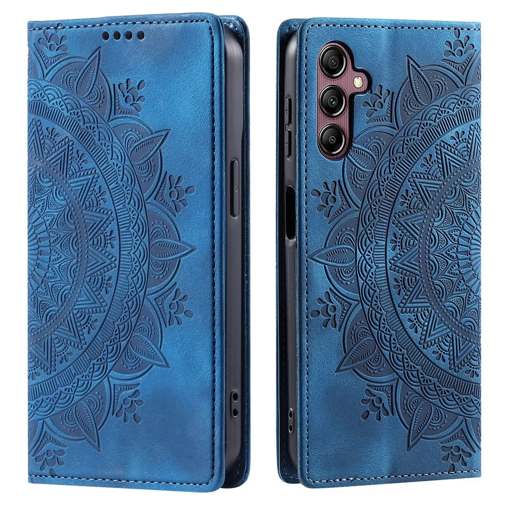 Style-010 For Samsung Galaxy A36 5G Case Magnetic Closing Leather Phone Cover Pattern Imprinted - Blue - 1