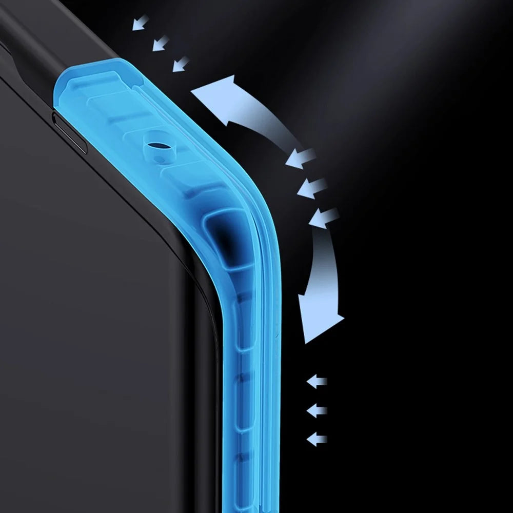 Anti-scratch Phone Case for iPhone 14 Pro, Shockproof Soft TPU + Hard Matte PC Cell Phone Cover with Hidden Kickstand - Black - 2