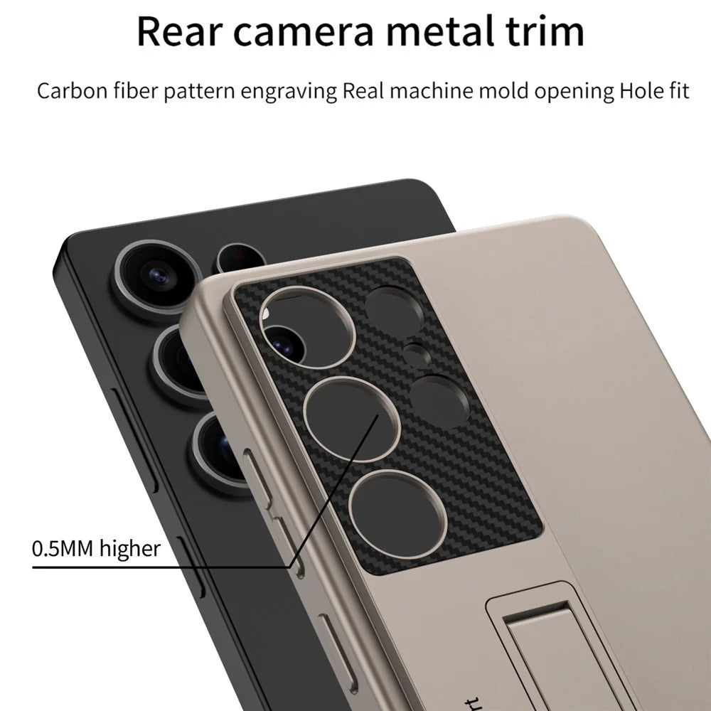 GKK For Samsung Galaxy S25 Ultra Case Slim Kickstand PC Phone Back Cover - Black - 4