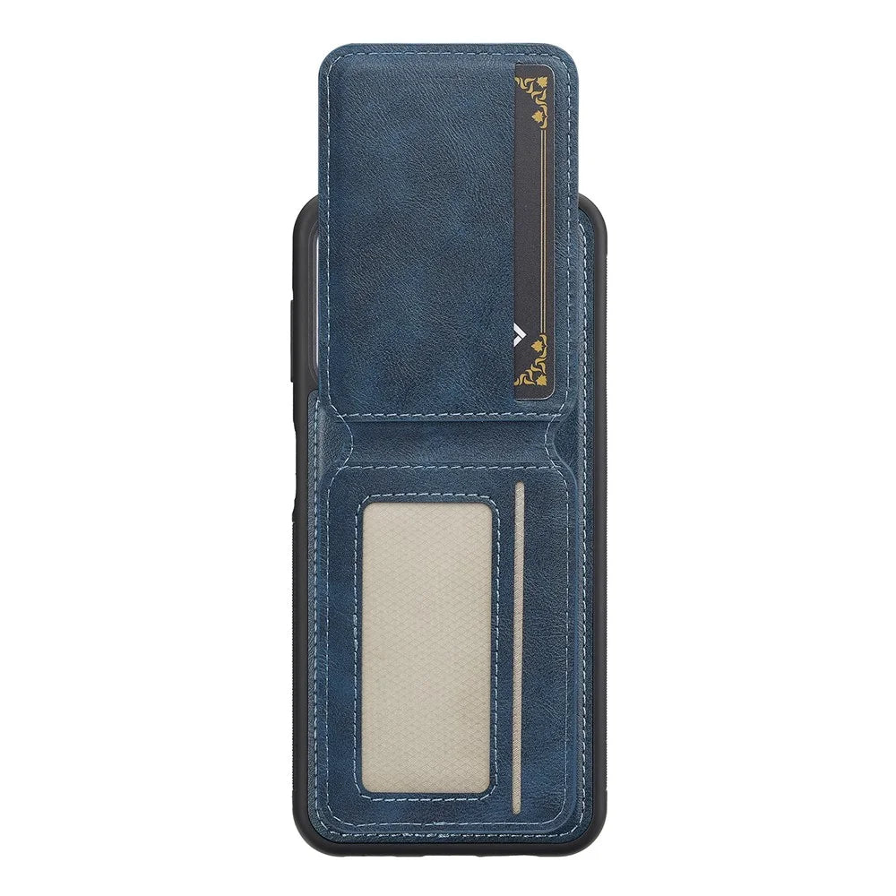 LC.IMEEKE L3 For iPhone 16 Plus Magnetic Case Detachable Card Holder Leather+TPU Mobile Cover - Blue - 4