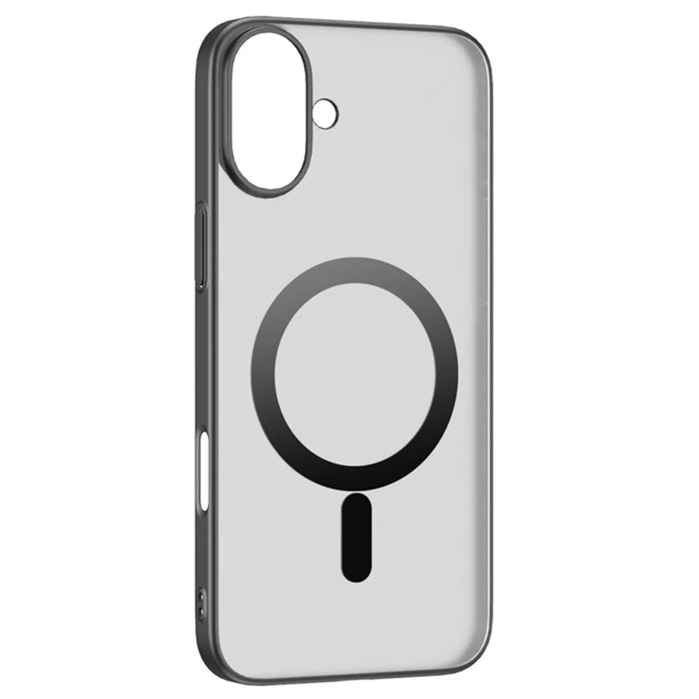 For iPhone 16 Plus Case Compatible with MagSafe Matte PC Back Cover - Black - 2