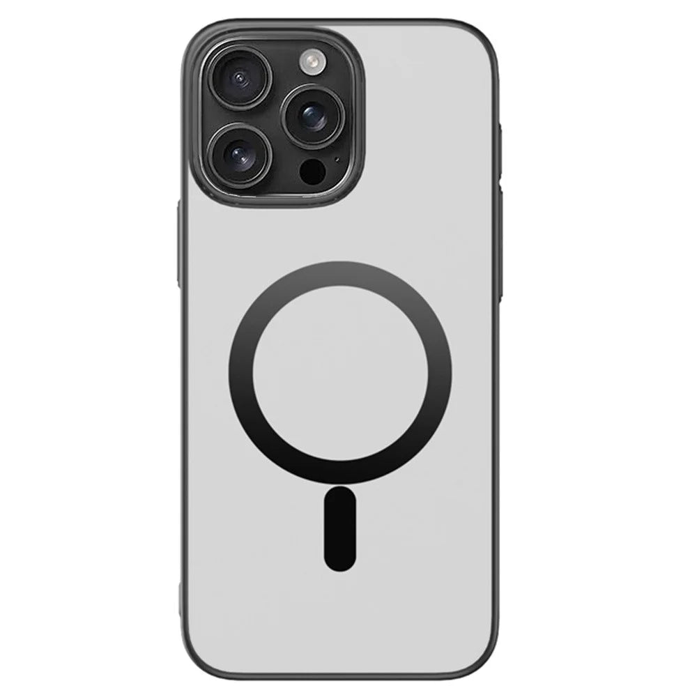 For iPhone 16 Pro Max Case Compatible with MagSafe Matte PC Back Cover - Black - 1