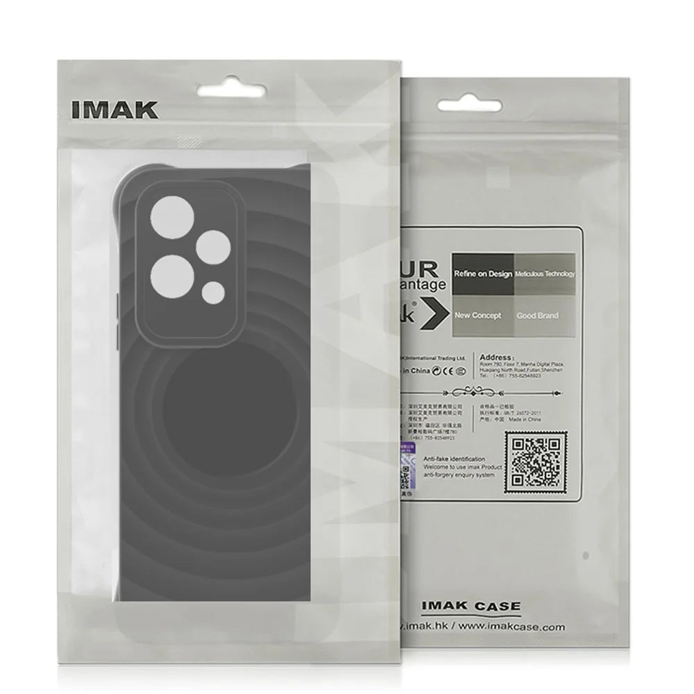 IMAK UC-6 Series for Samsung Galaxy A36 5G Case Water Drop Texture Anti-Skid Matte TPU Cover - Matte Black - 5