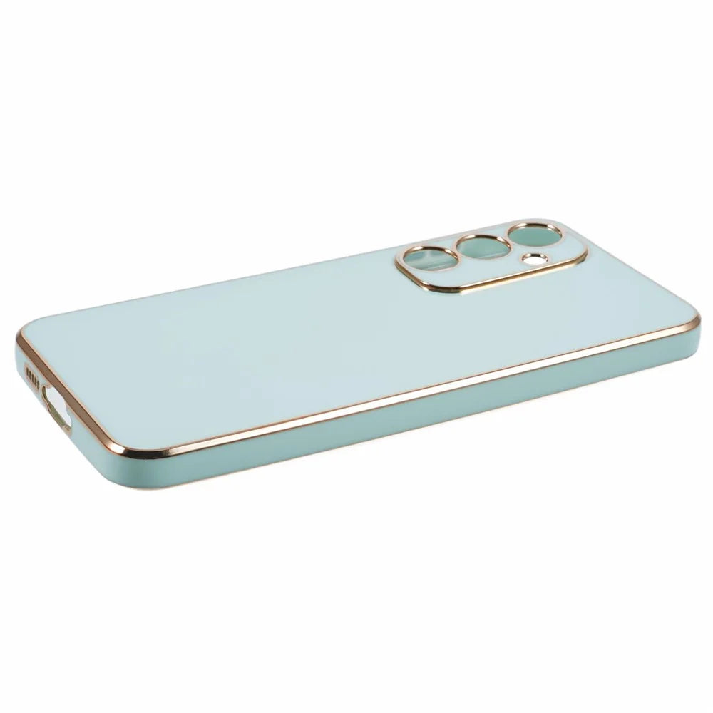 For Samsung Galaxy A36 5G Case TPU Slim Fit Shockproof Phone Cover 6D Electroplating - Cyan - 5