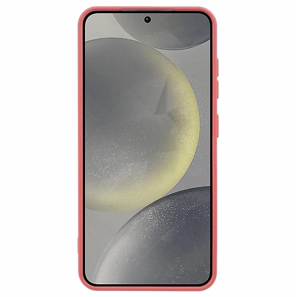 For Samsung Galaxy S25 Magnetic Case Shockproof TPU Phone Cover - Camellia Red - 2
