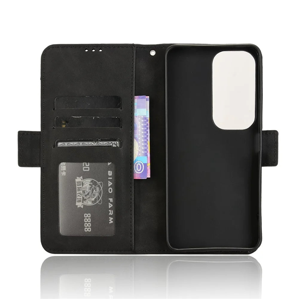 For vivo Y19s 4G / Y29 5G Leather Case Phone Wallet Cover with Multiple Card Slots - Black - 3